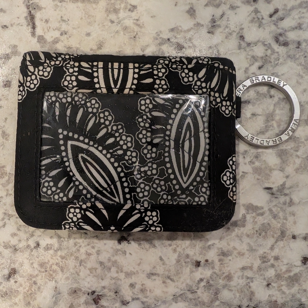 ✨5 For $50 Vera Bradley Black And White Keychain Wallet - Picture 3 of 3